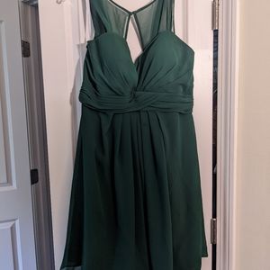 Christina Wu, hunter green, size 14